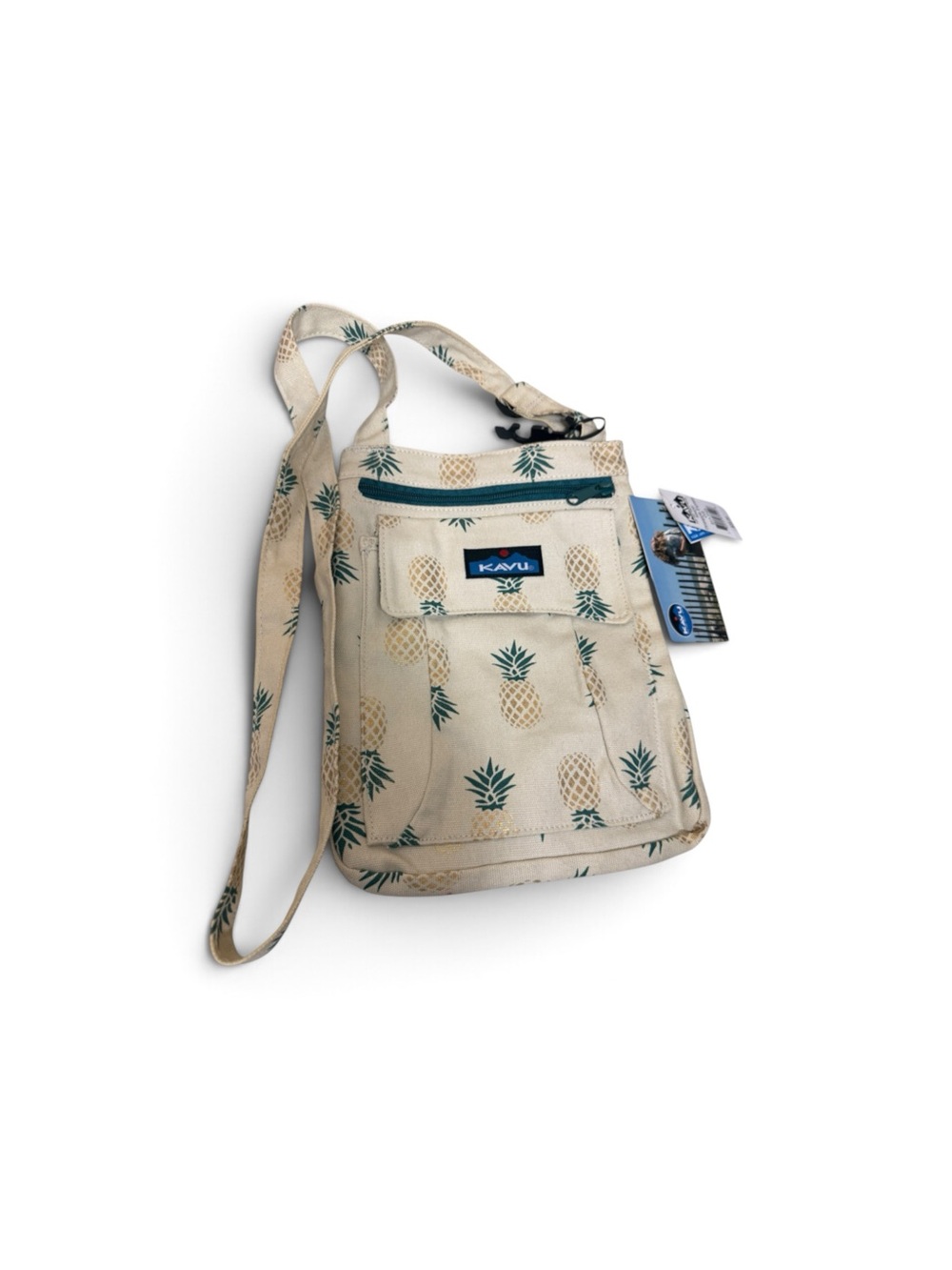 NWT Kavu Cream Pineapple-Print Crossbody Bag